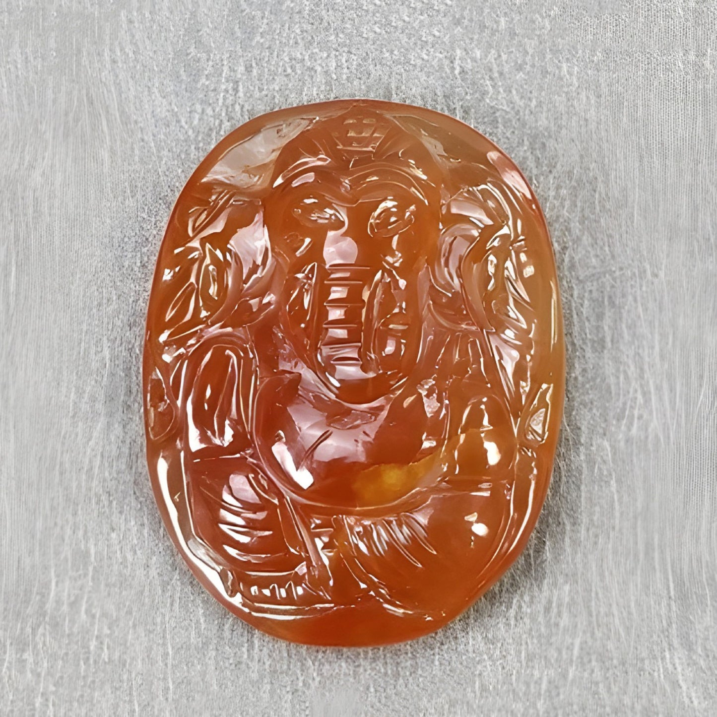 玛瑙雕刻的象头神甘尼萨