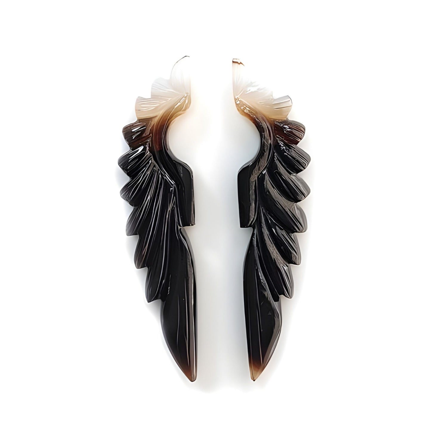 agate angel wings carving