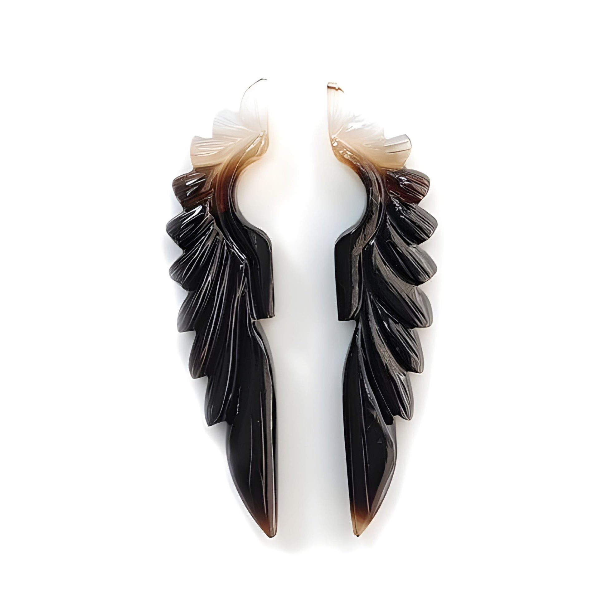 agate angel wings carving