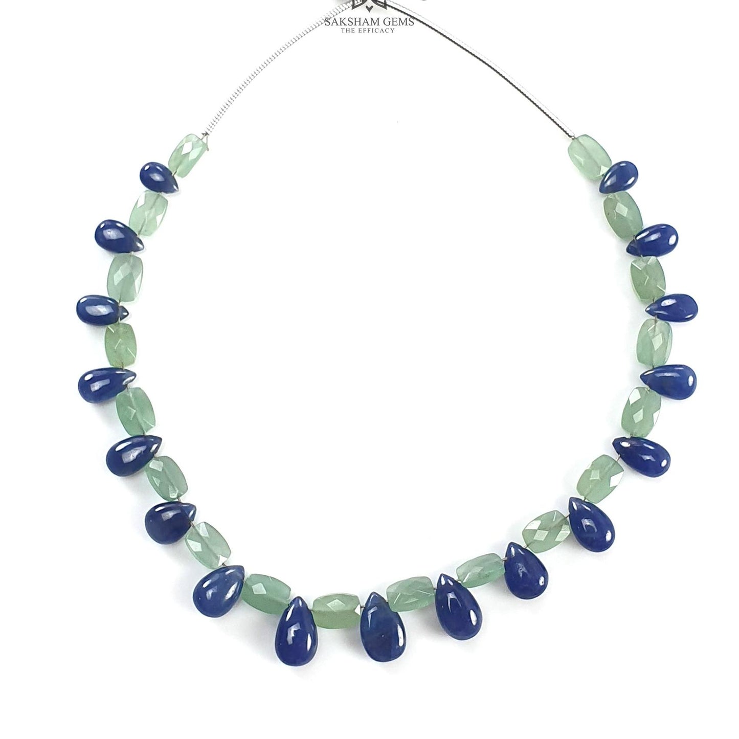 Sapphire Ruby Opal Moonstone Quartz Plain Beads: Natural Untreated Blue Sapphire Teardrop Cushion Plain 6"-7" Beads For Bracelet