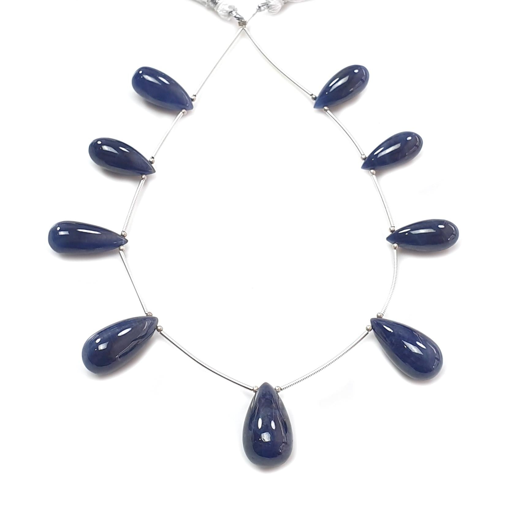 Blue Sapphire Teardrop Beads