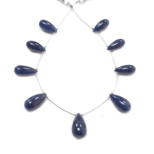 Blue Sapphire Teardrop Beads