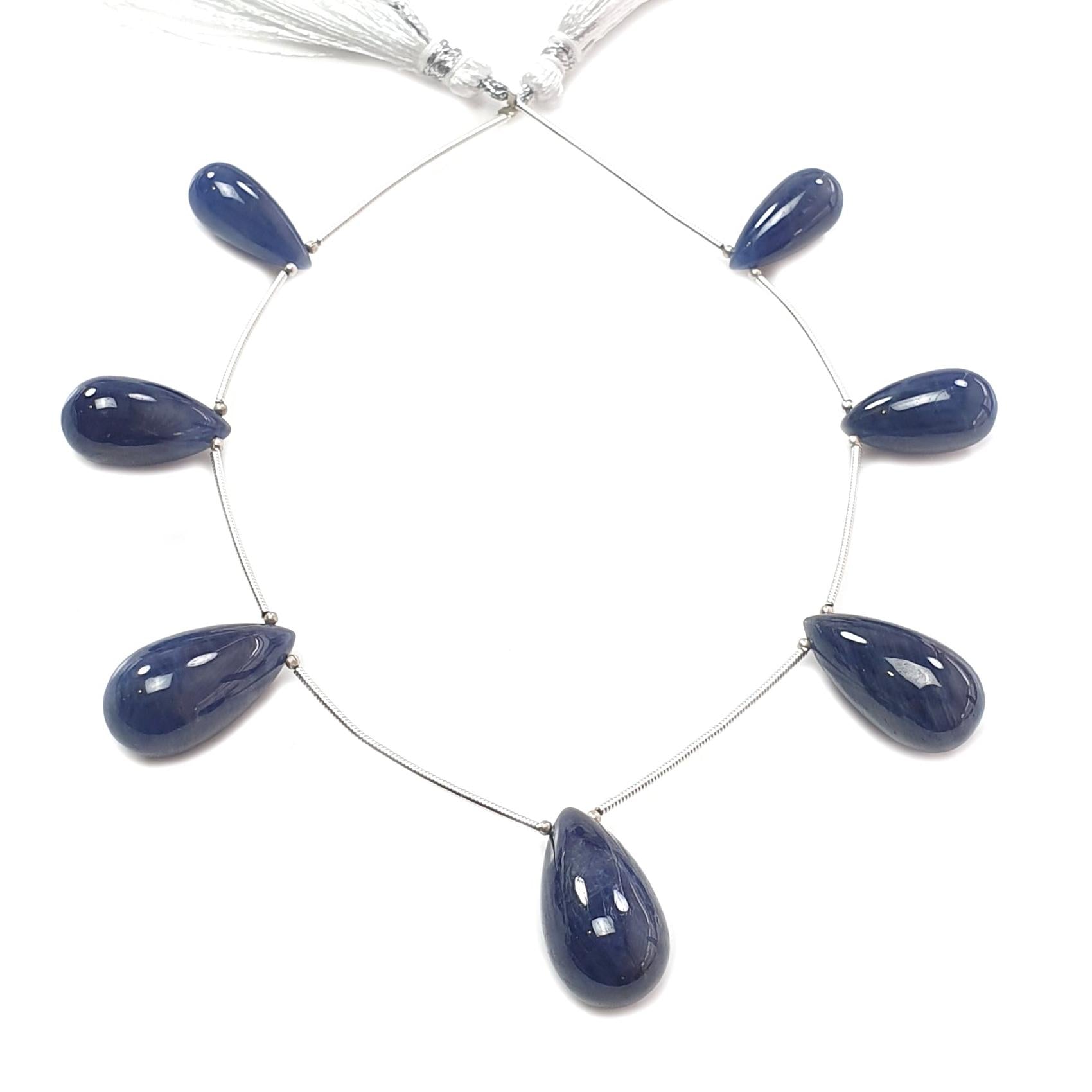 Blue Sapphire Teardrop Beads