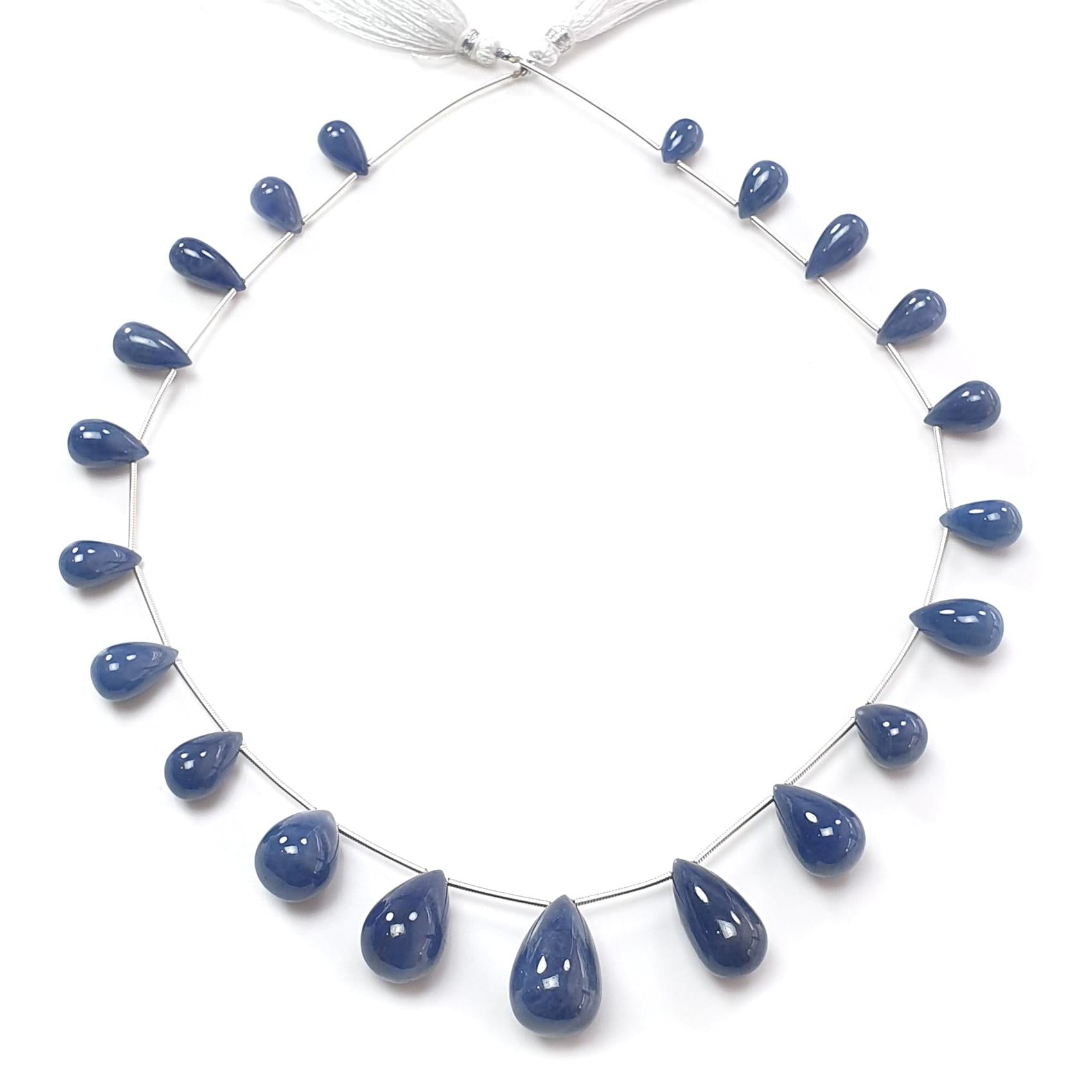 Blue Sapphire Teardrop Beads