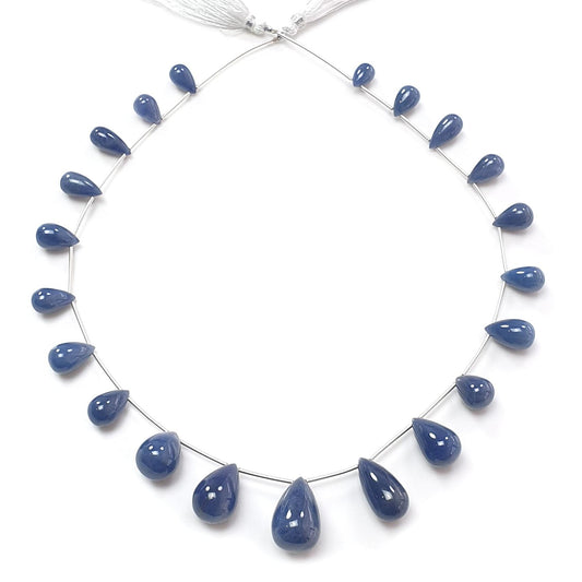 Blue Sapphire Teardrop Beads