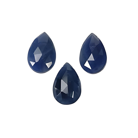 blue sapphire pear checker cut