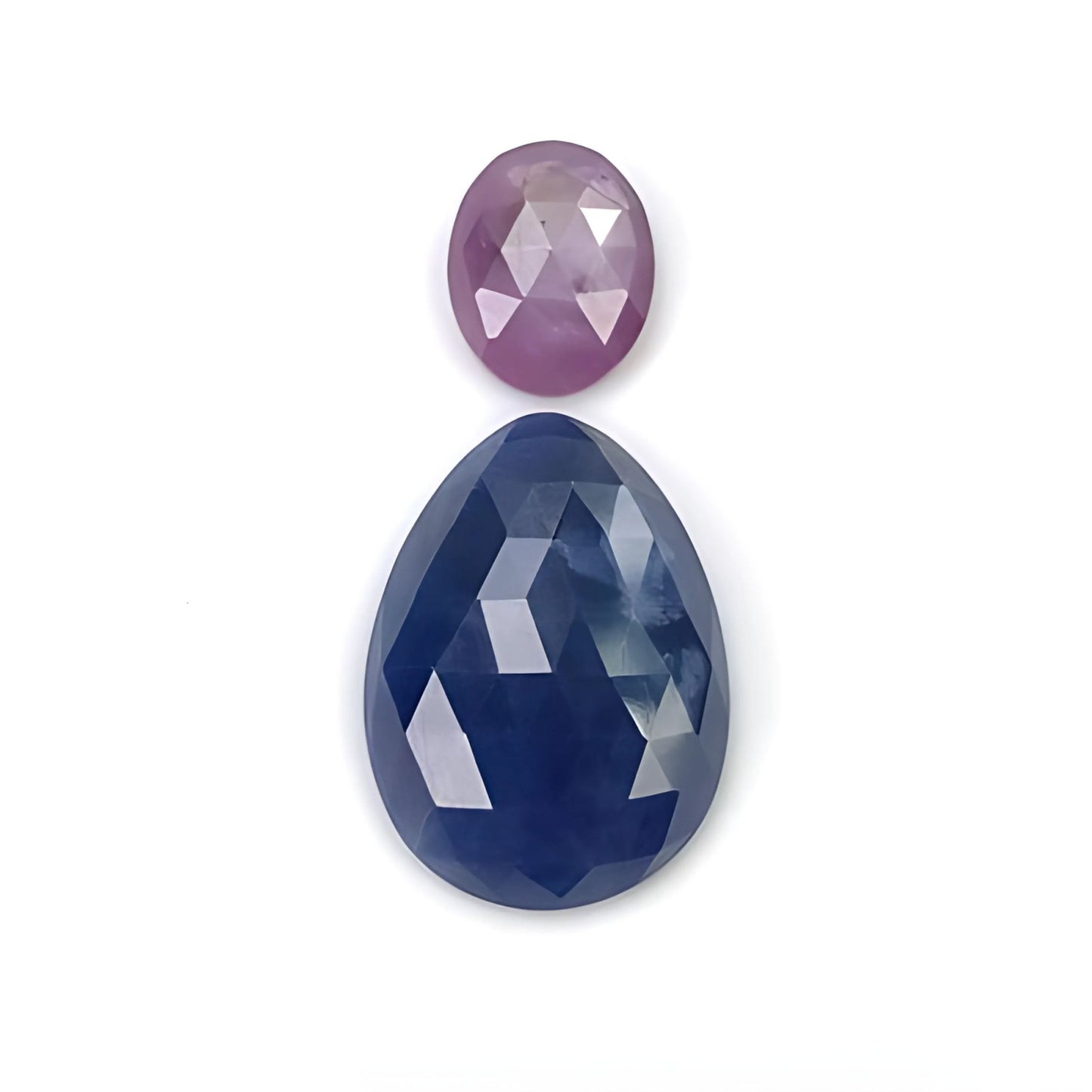 sapphire uneven rose cut