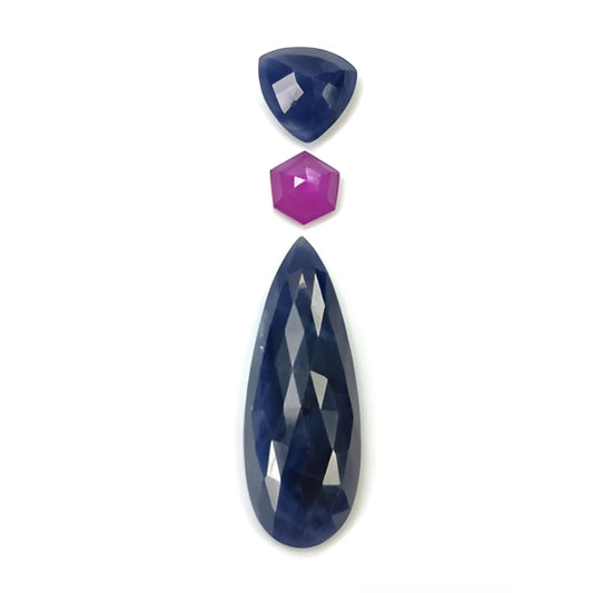 sapphire pear rose cut