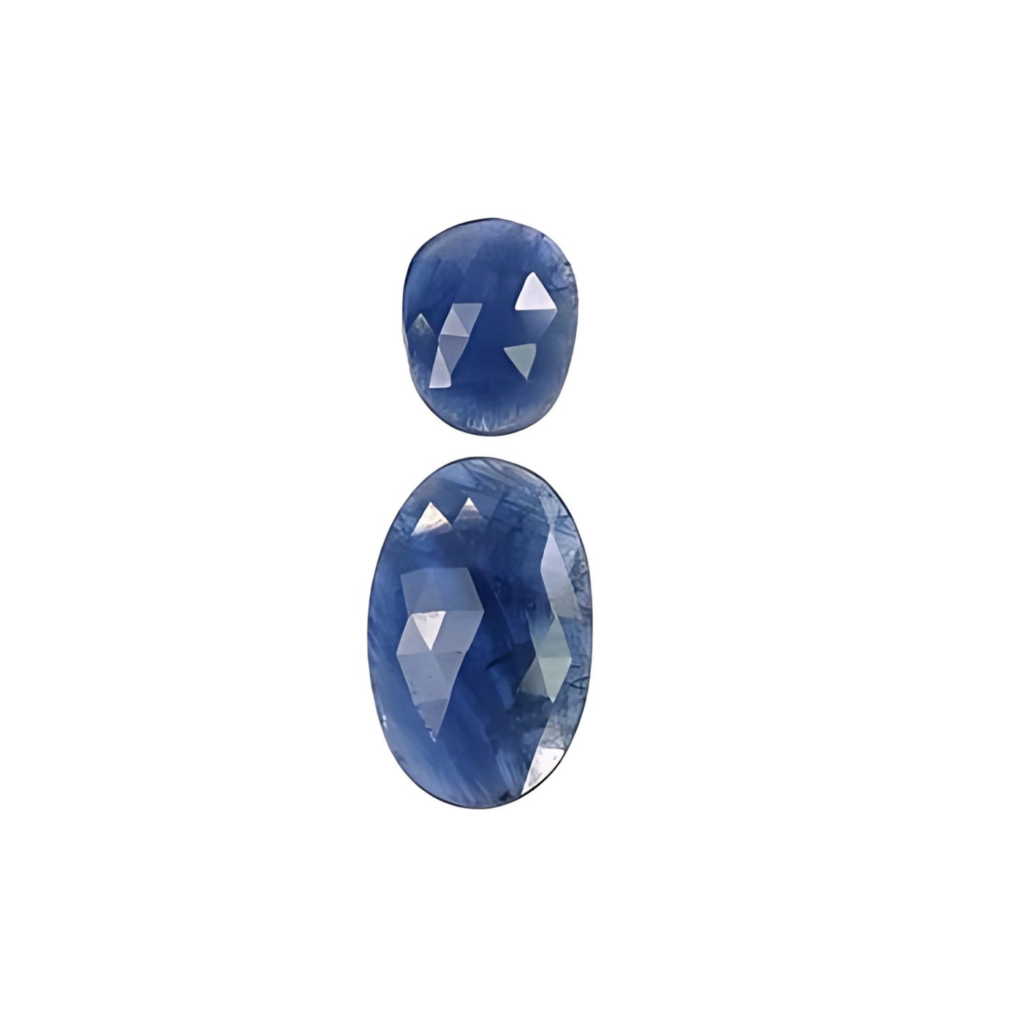 blue sapphire fancy rose cut slices