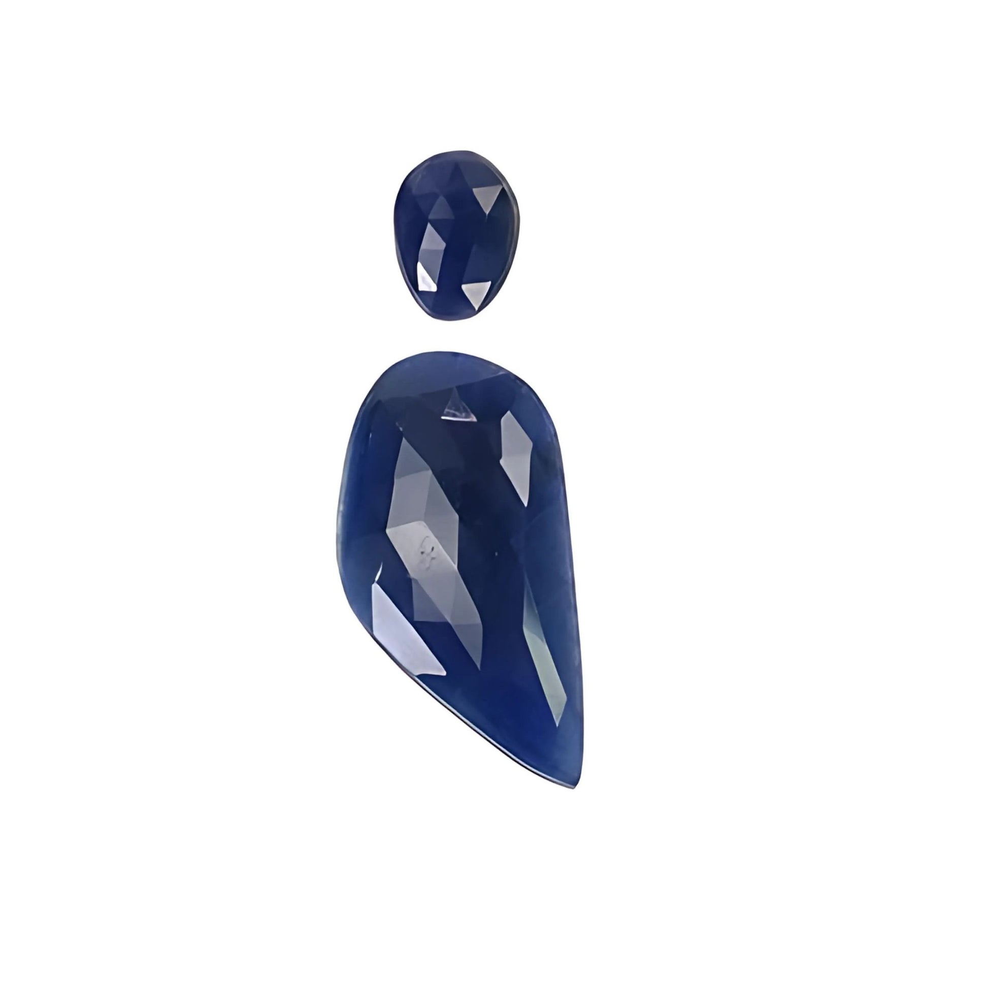 blue sapphire fancy rose cut slices