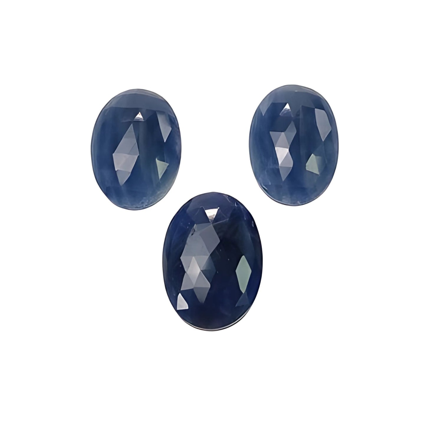 blue sapphire oval rose cut