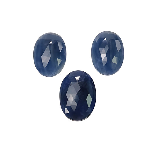 blue sapphire oval rose cut