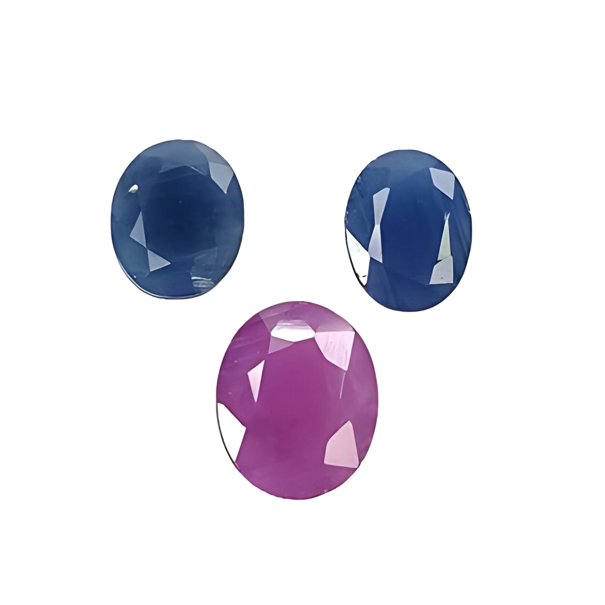 ruby, sapphire oval normal cut