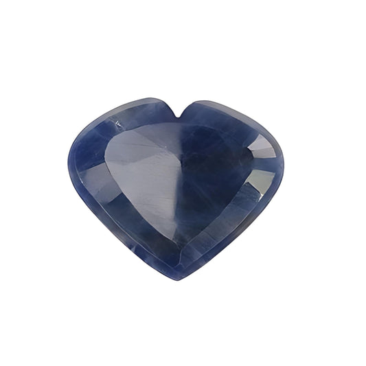 blue sapphire heart faceted cut