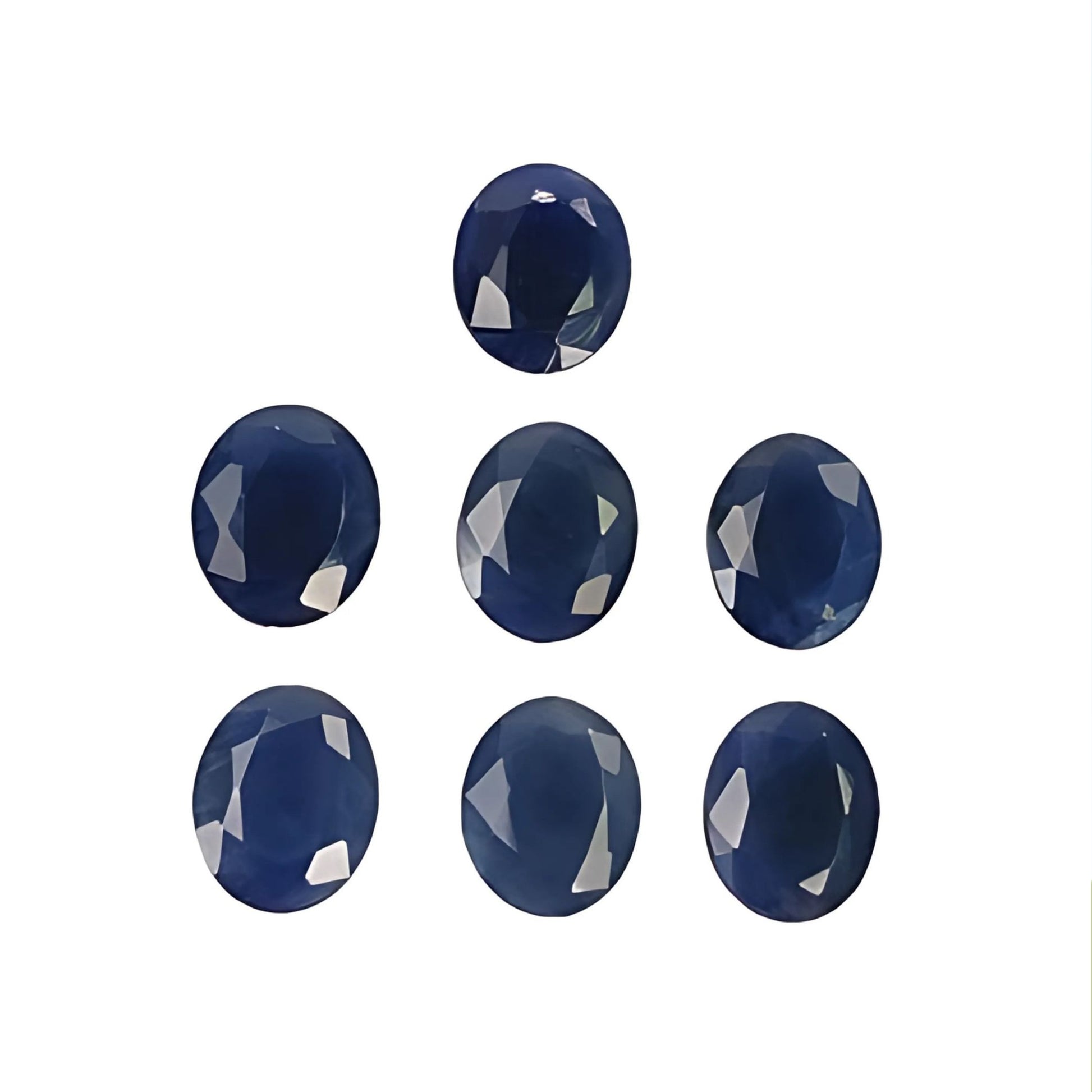 blue sapphire oval faceted cut
