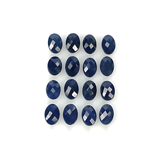 blue sapphire oval faceted cut