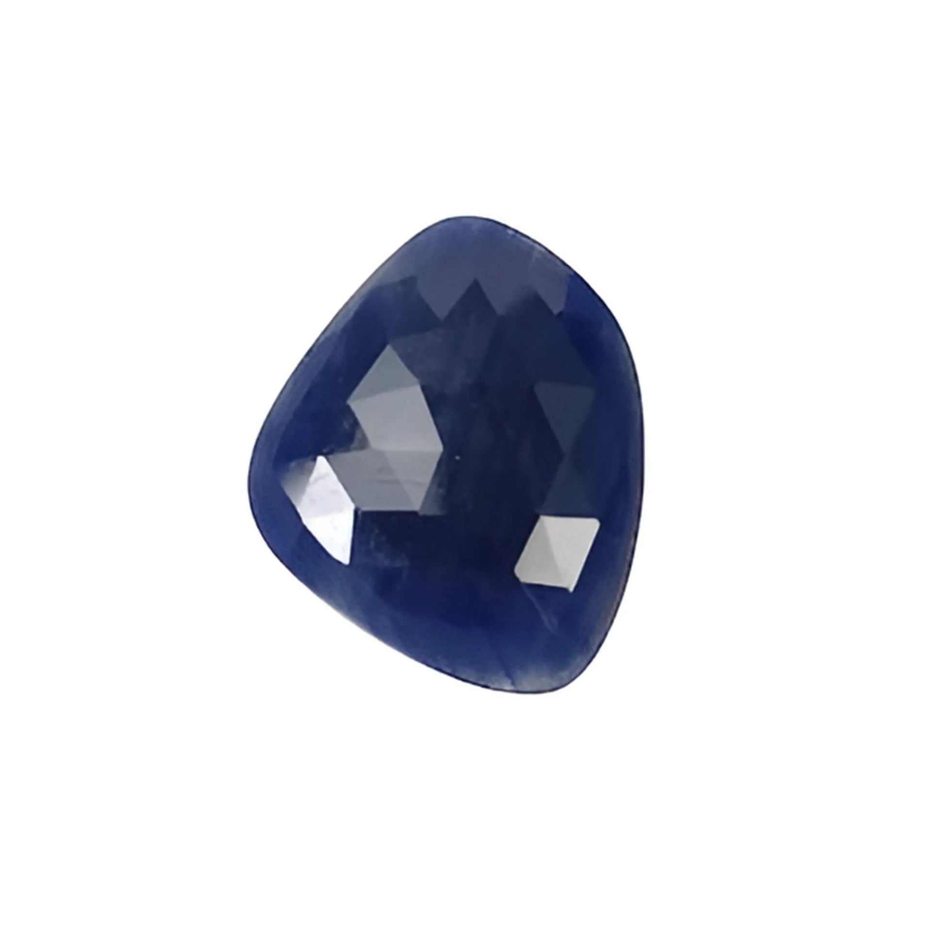 blue sapphire uneven rose cut