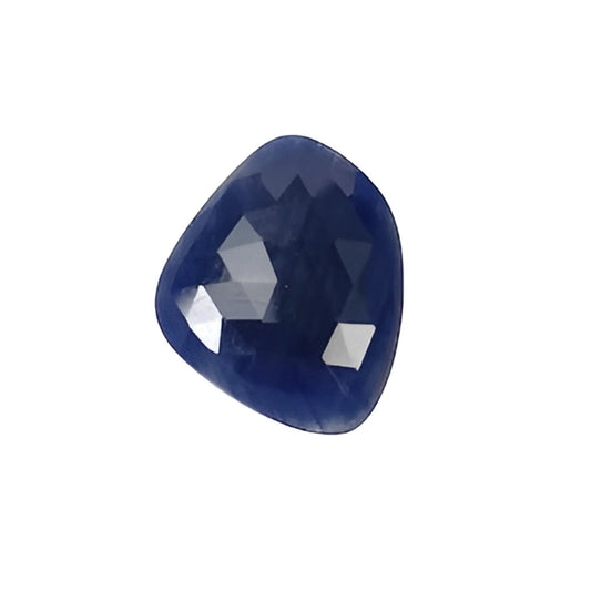 blue sapphire uneven rose cut