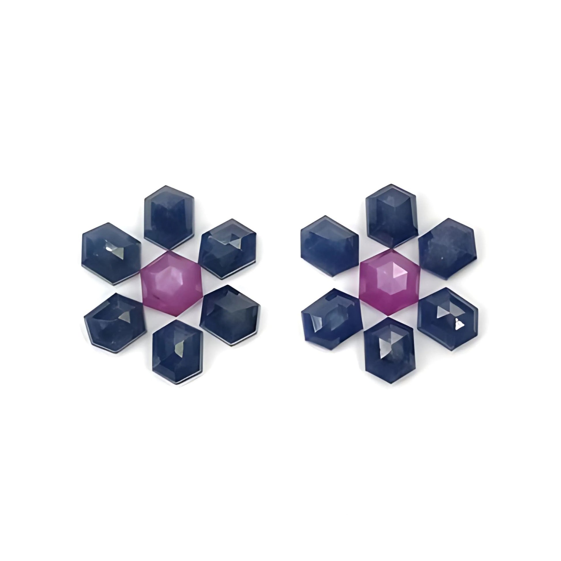 blue sapphire hexagon step cut