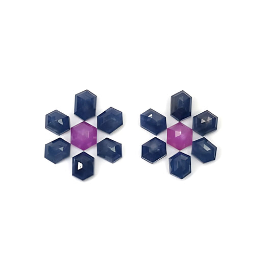 sapphire hexagon step cut