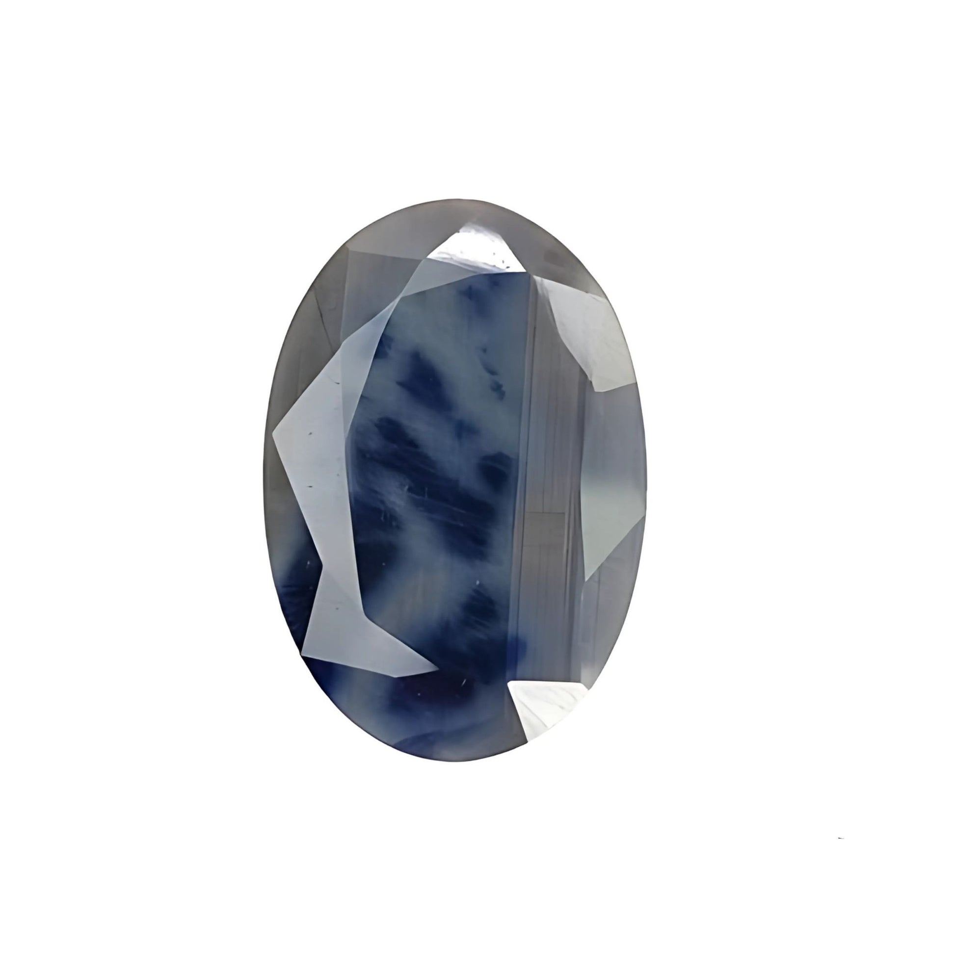 blue sapphire oval faceted cut