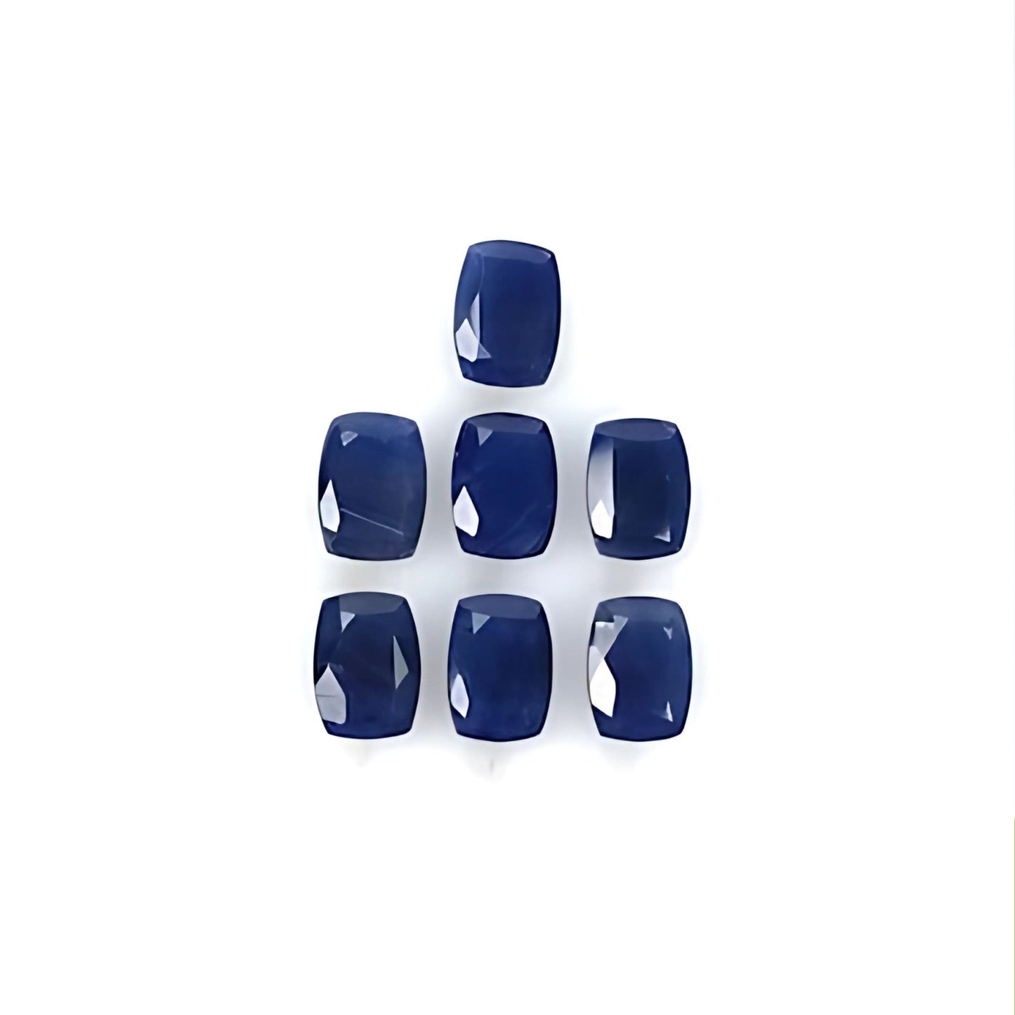 blue sapphire cushion faceted cut