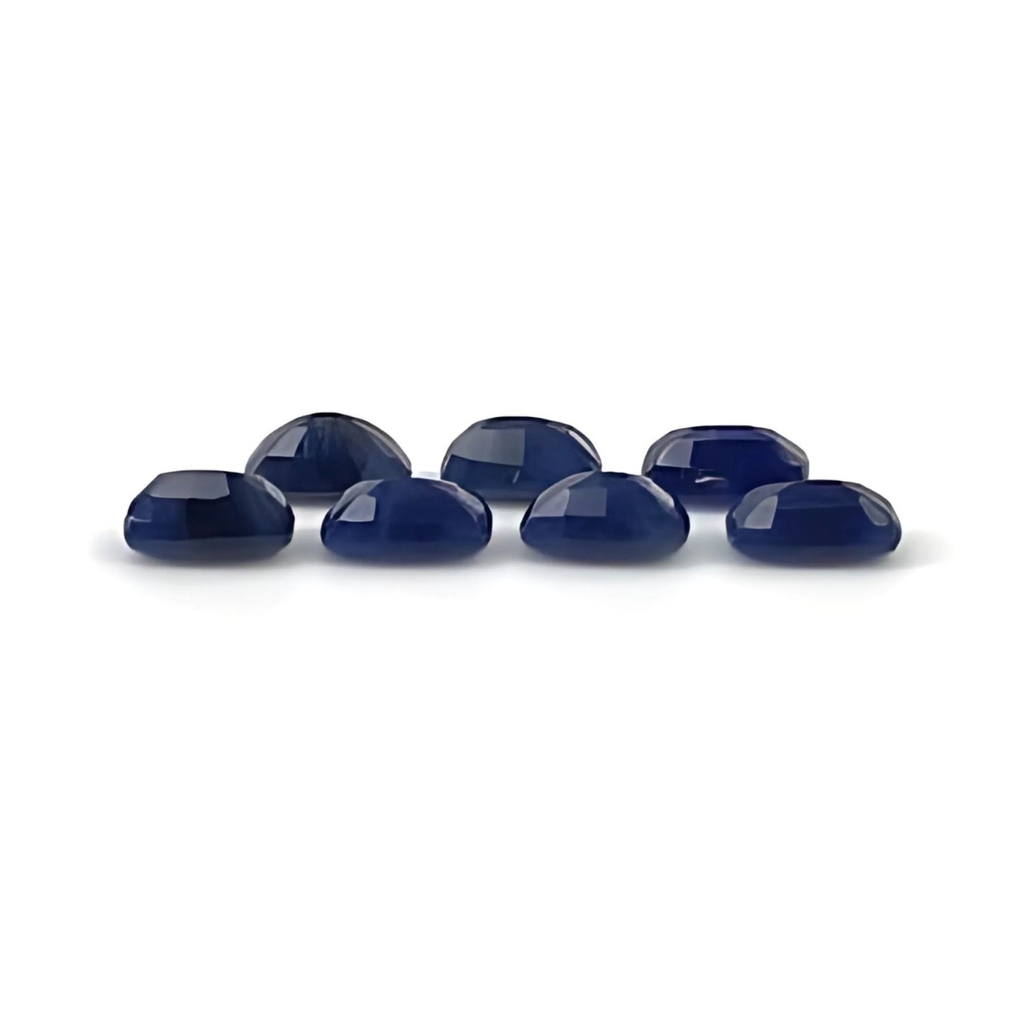 8.50cts Blue Sapphire Gemstone Faceted Cut Natural Untreated Cushion Shape 7pcs