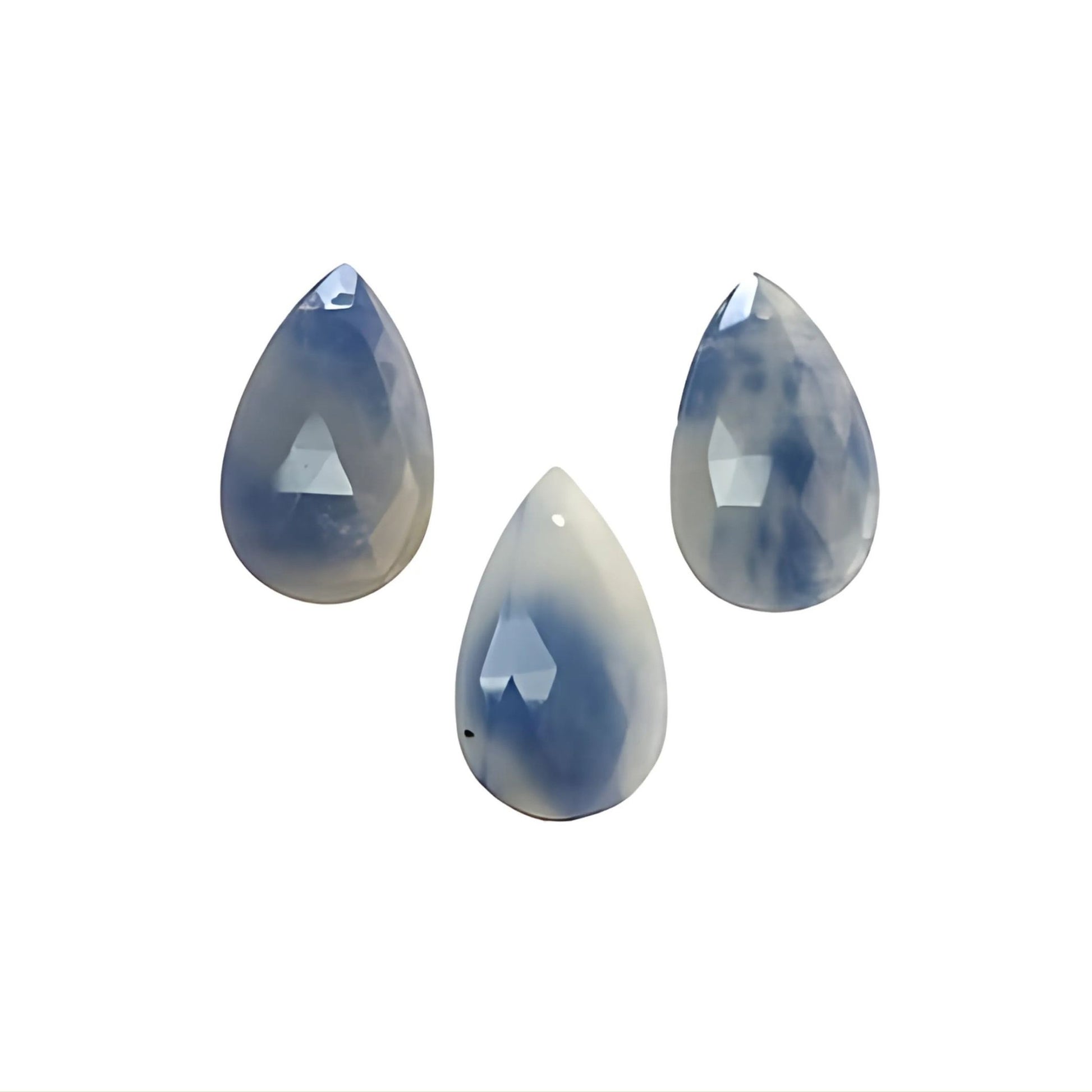 blue sapphire pear rose cut