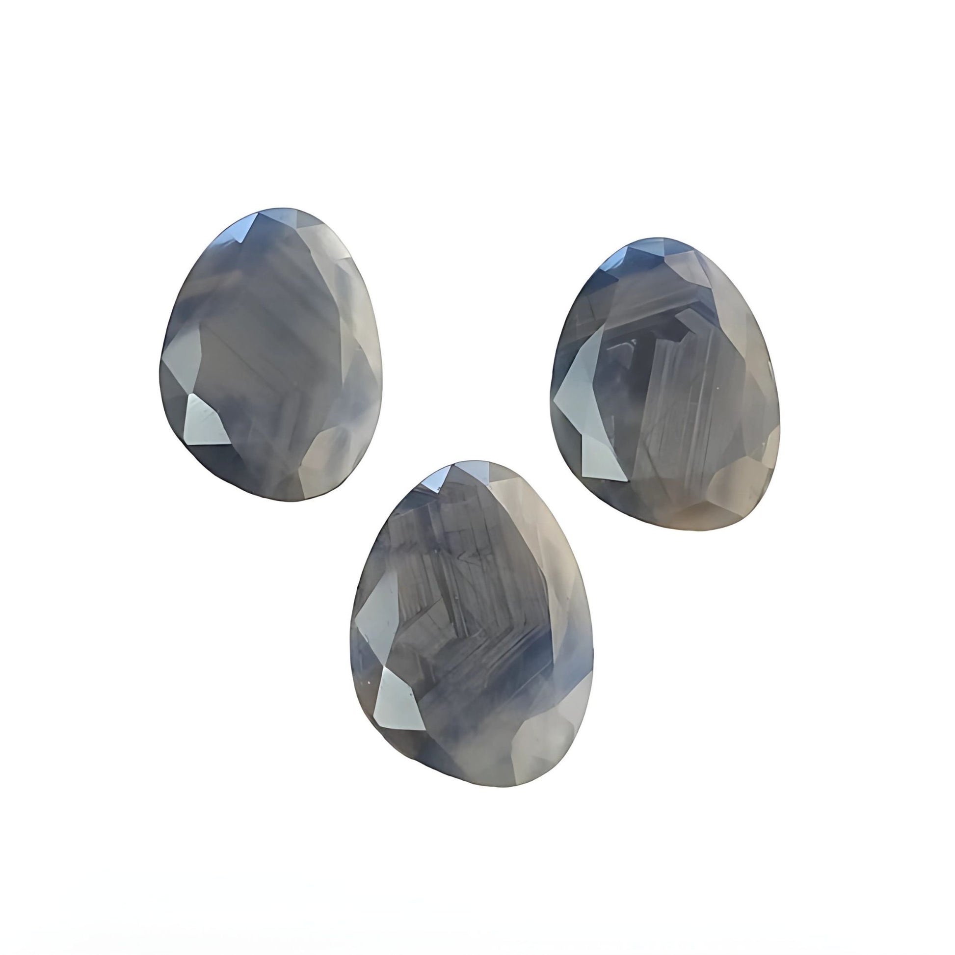 blue sheen sapphire egg shape normal cut