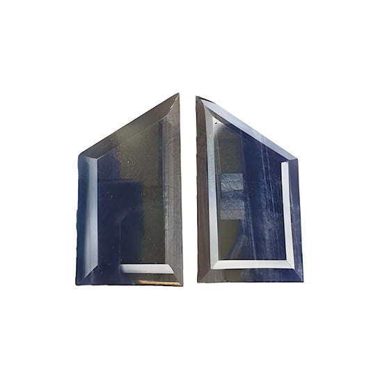 blue sapphire uneven normal cut