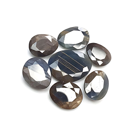 blue sapphire egg shape faceted cut