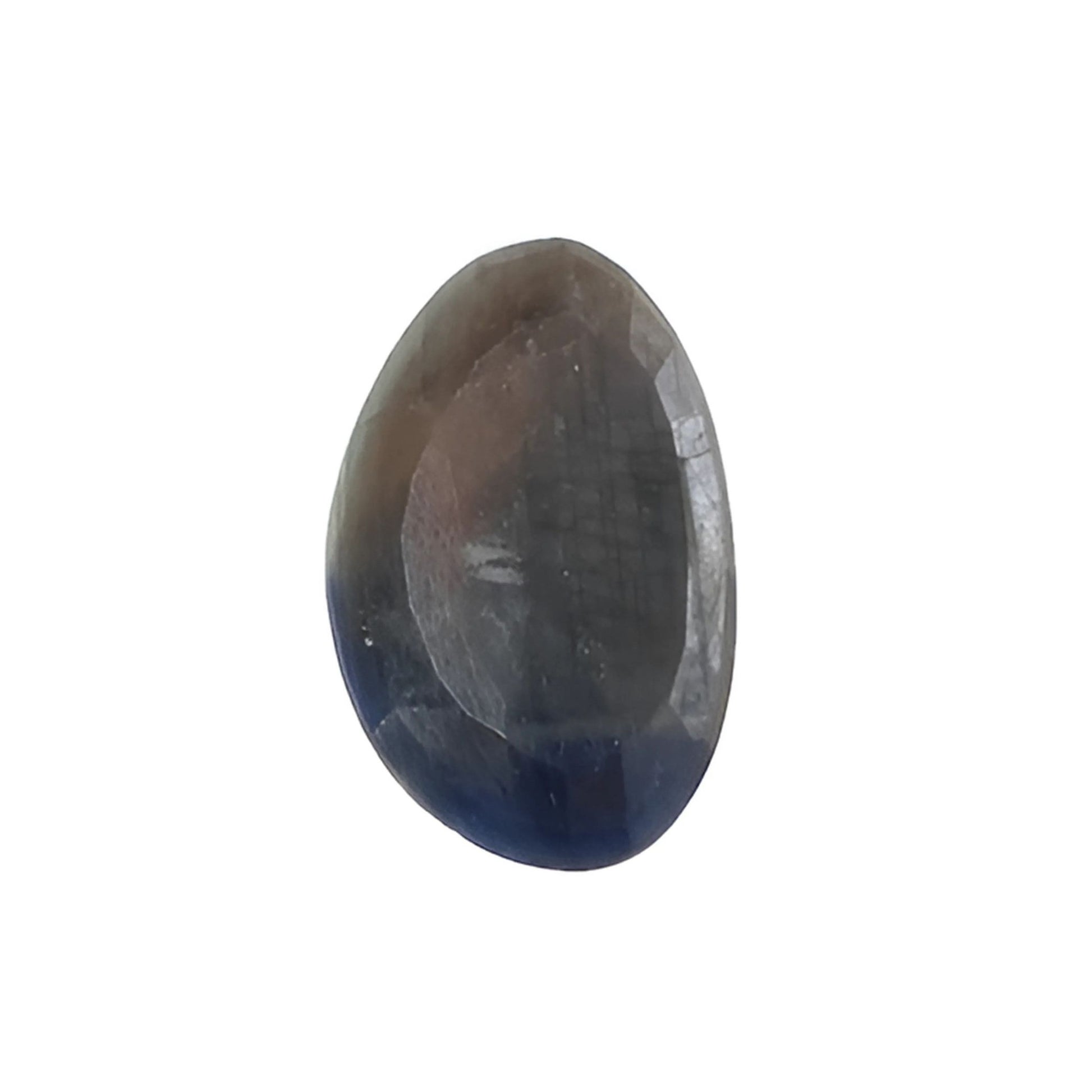 blauer Saphir, Eiform, normaler Schliff