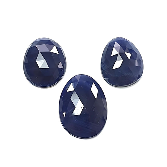 blue sapphire rose cut fancy