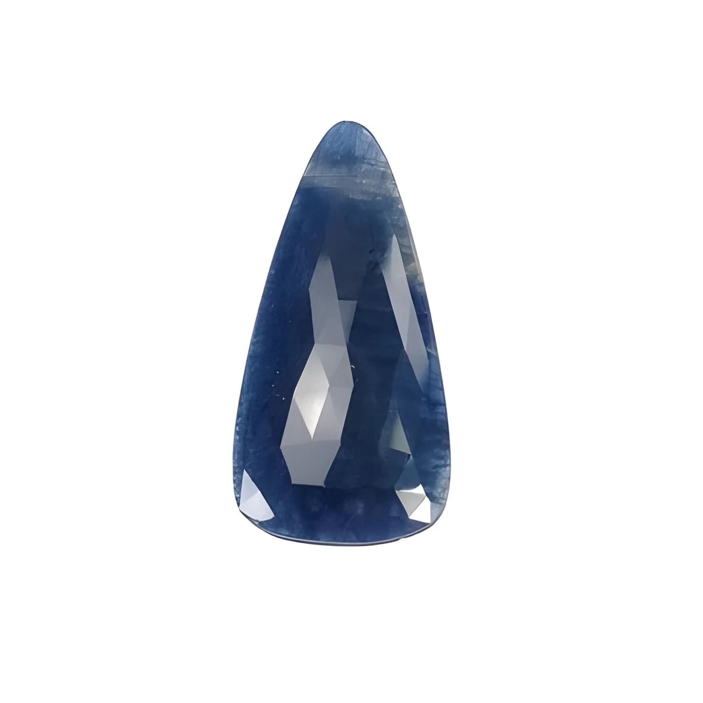 blue sapphire pear rose cut slices