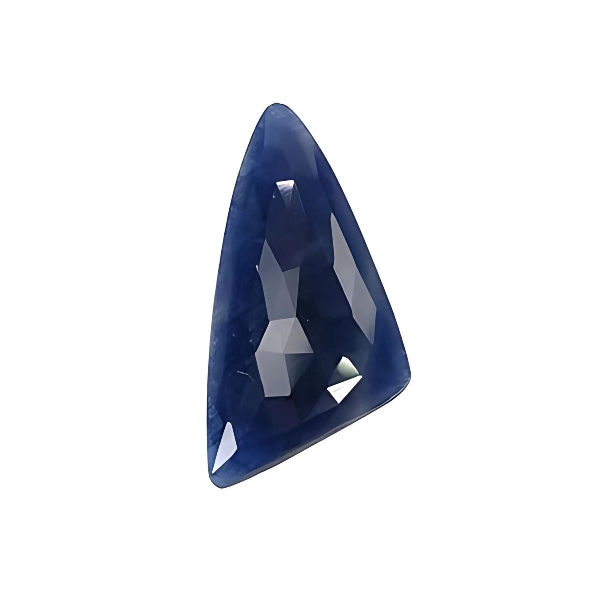 blue sapphire uneven rose cut