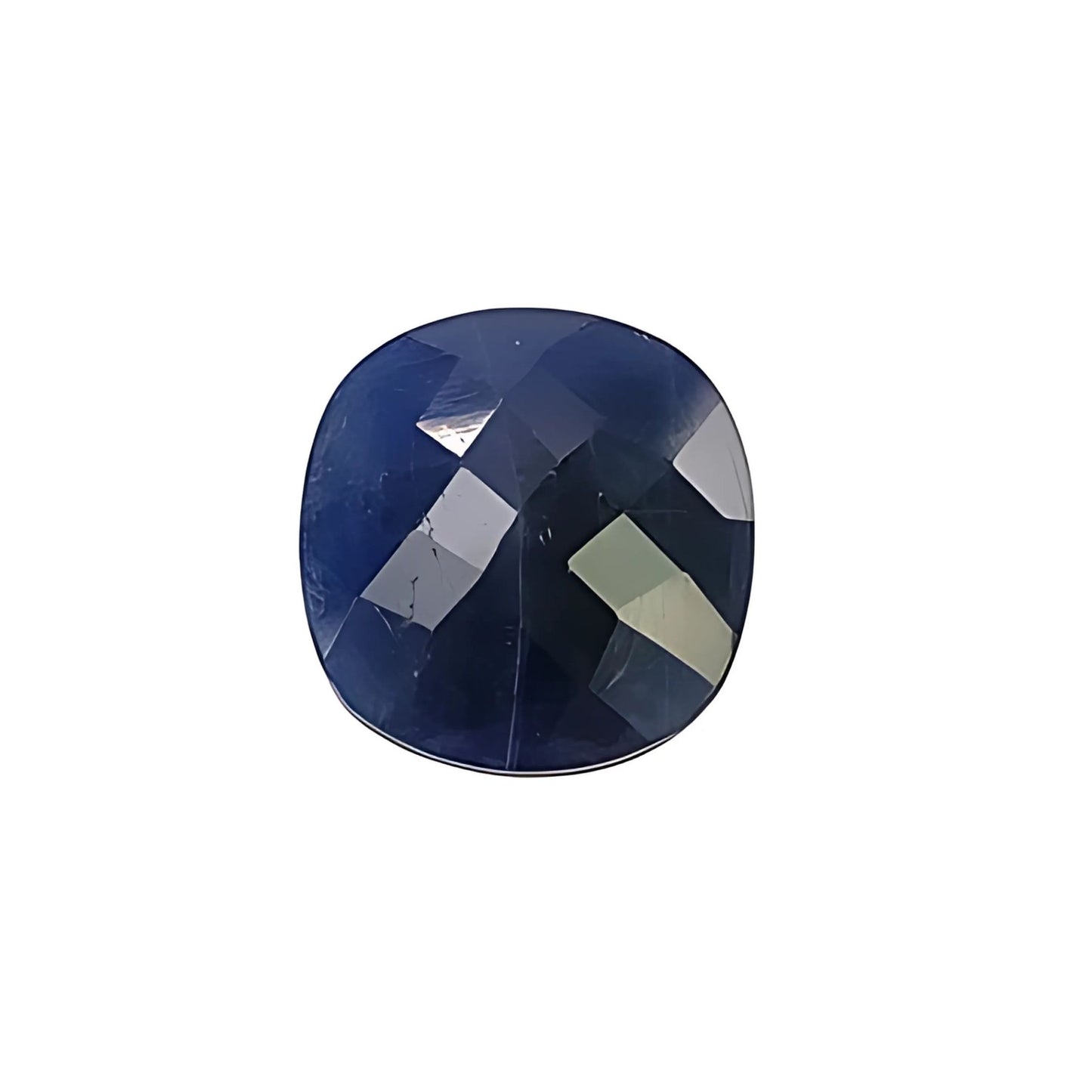 blue sapphire cushion checker cut