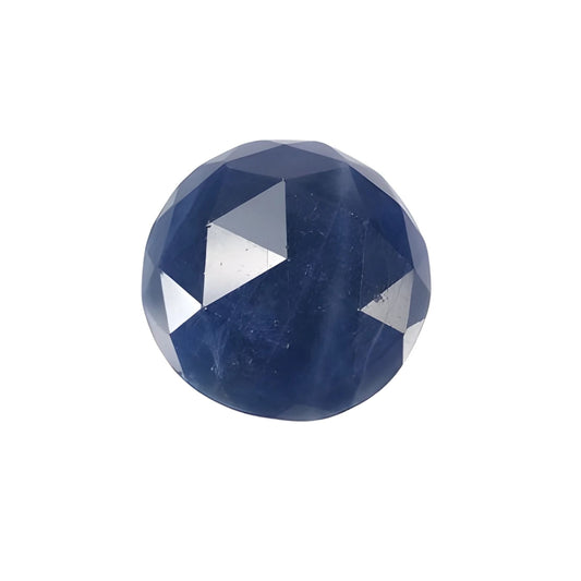 blue sapphire round checker cut
