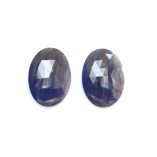 blue sapphire oval rose cut