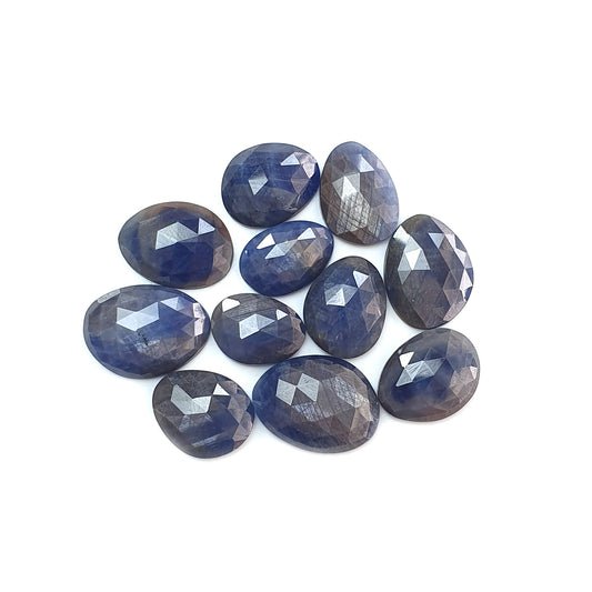 sapphire fancy rose cut slices