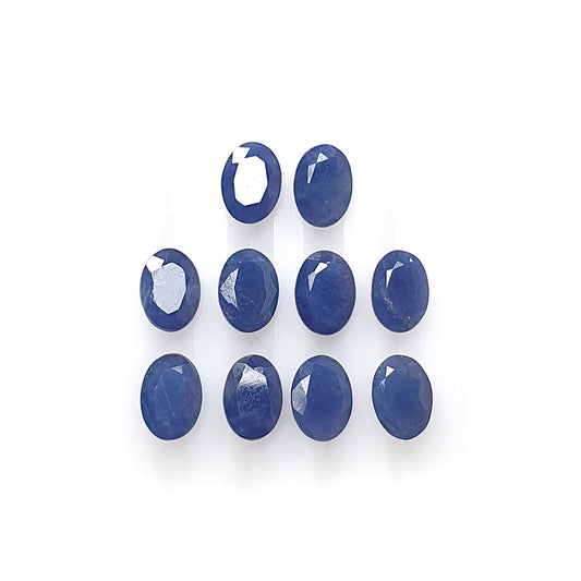 blue sapphire oval faceted cut