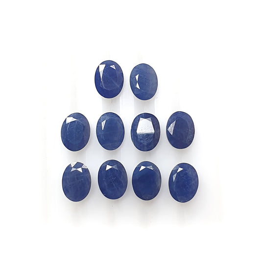 blue sapphire faceted oval shape