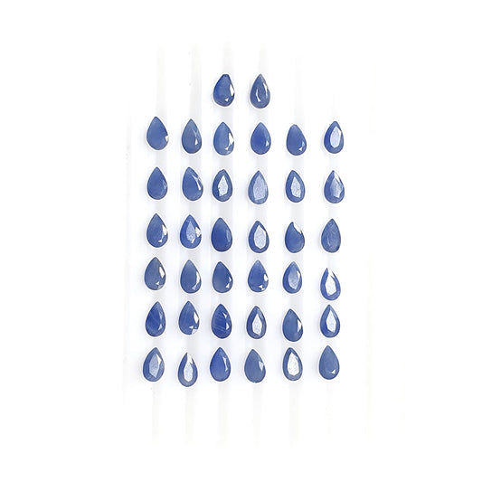 blue sapphire faceted cut pear shape