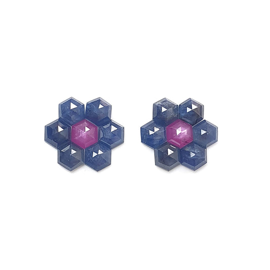 sapphire hexagon step cut