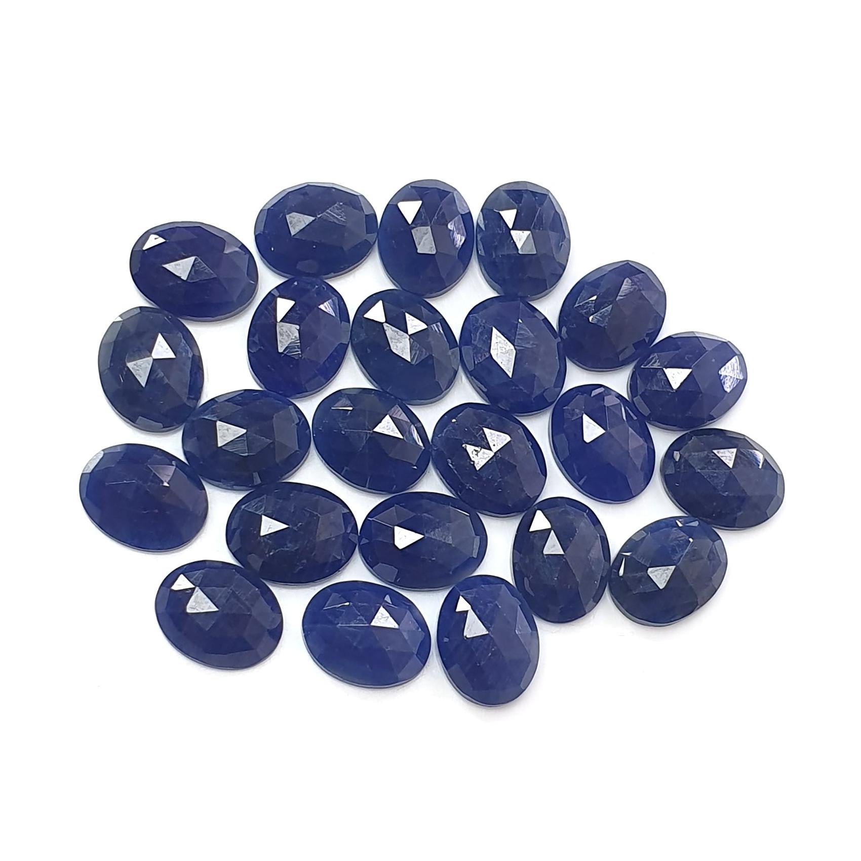 Blue Sapphire Rose Cut Slices