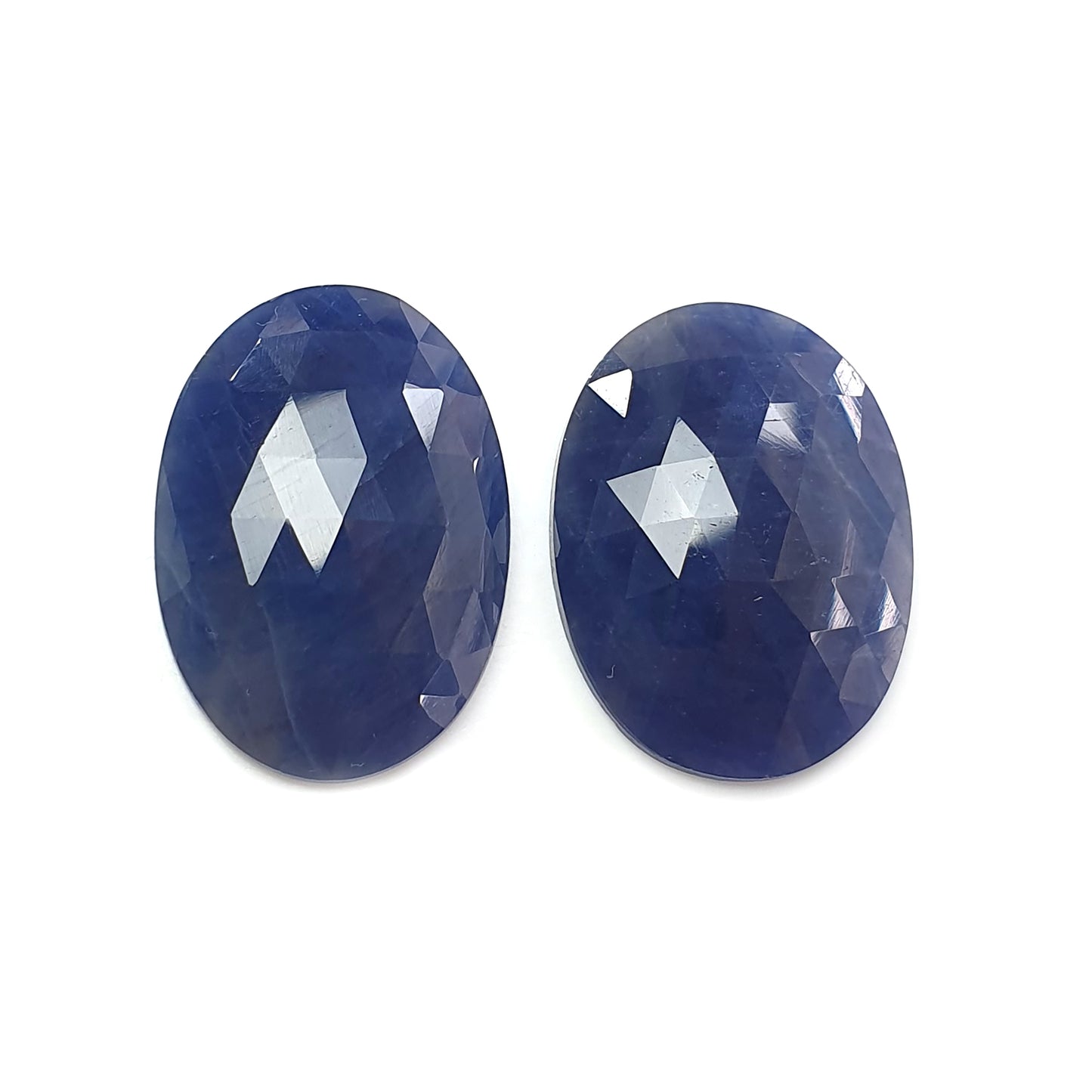 Blue Sapphire Oval Rose Cut Slices