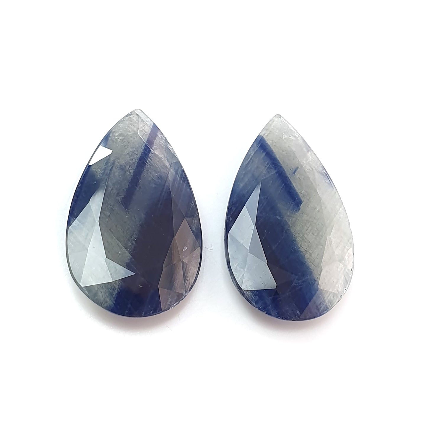 multi sapphire pear shape faceted cut