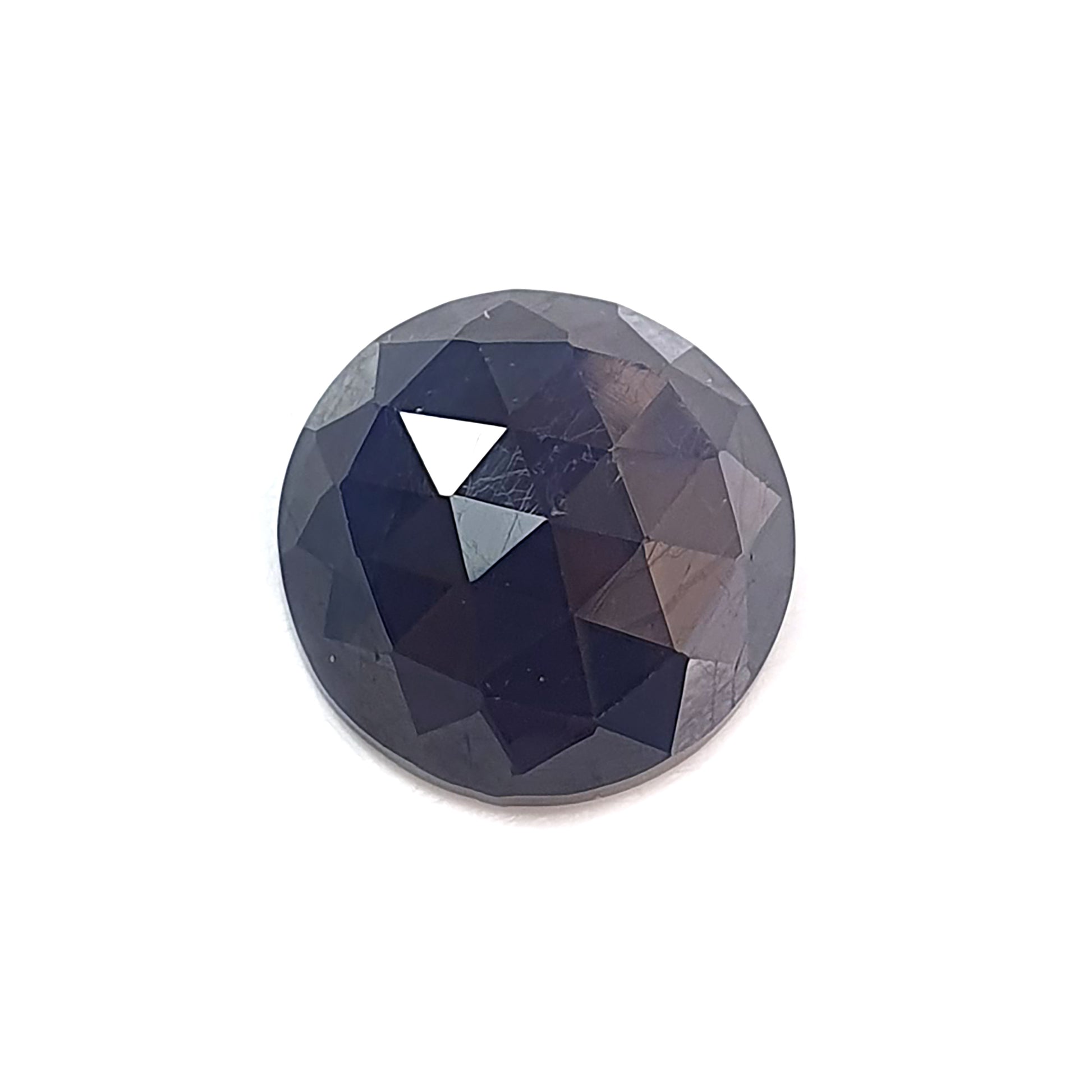 blue sapphire round shape rose cut