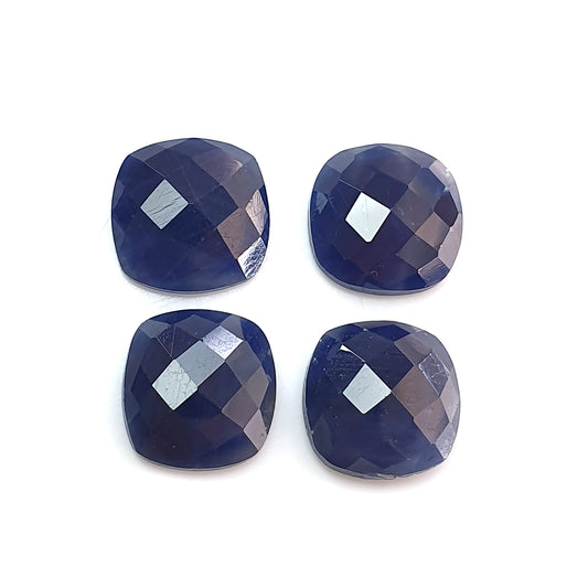 blue sapphire cushion shape checker cut