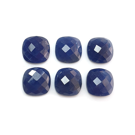 sapphire cushion shape Checker Cut
