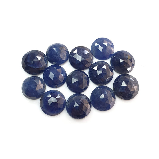 blue sapphire round rose cut